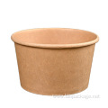 Recyclable biodegradable kraft soup bowl with lid